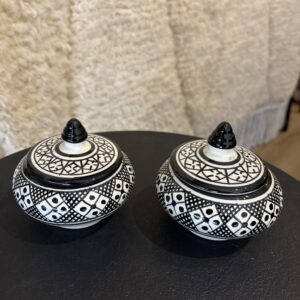 Fes suikerpotje zwart/wit