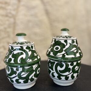 Voorraadpotje bloem groen