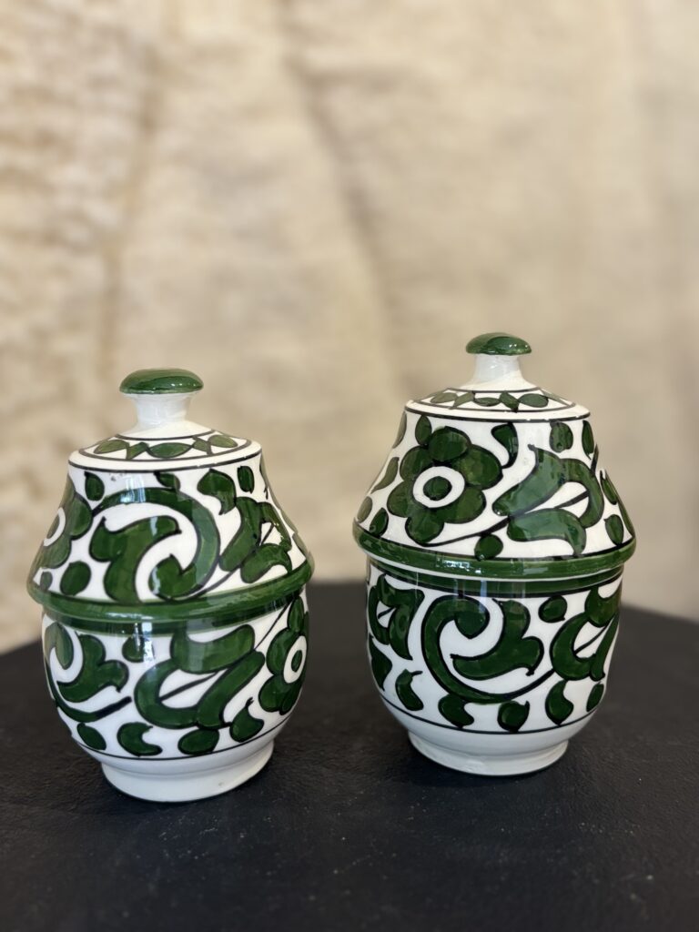 Voorraadpotje bloem groen