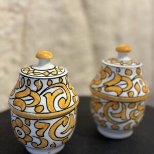 Voorraadpotje bloem geel