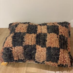 Vintage kussen geblokt