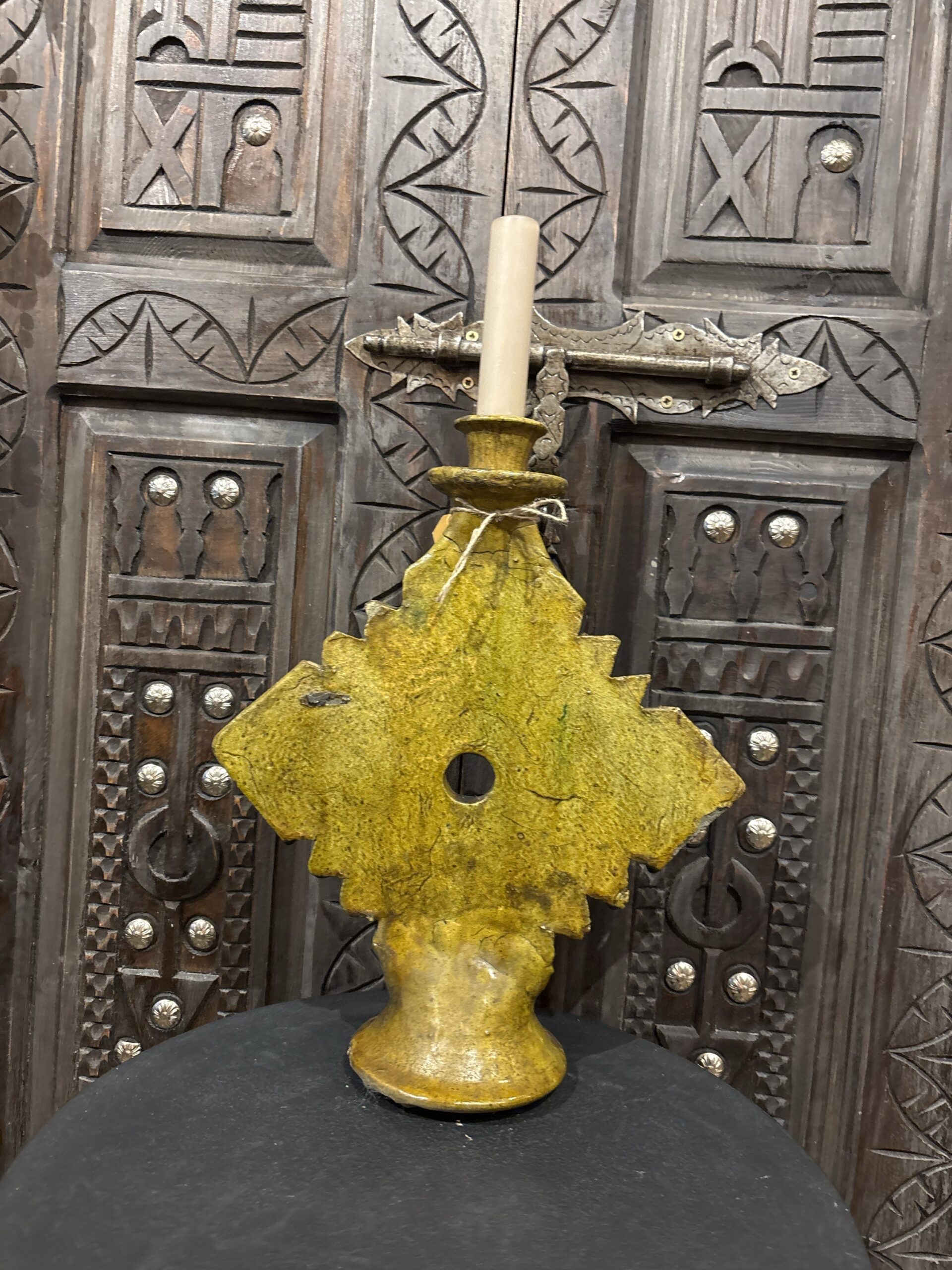 Tamegroute kandelaar Ruiten yellow - Afbeelding 2