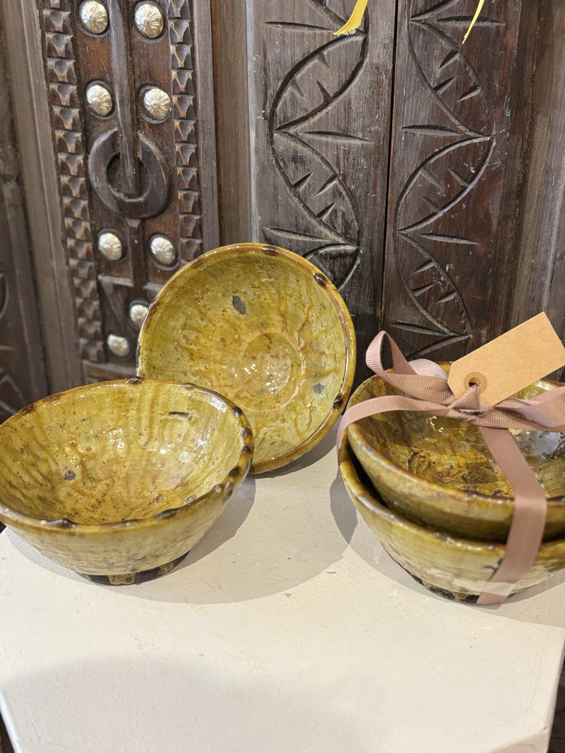 Tamegroute yellow bowl S - set - Afbeelding 3